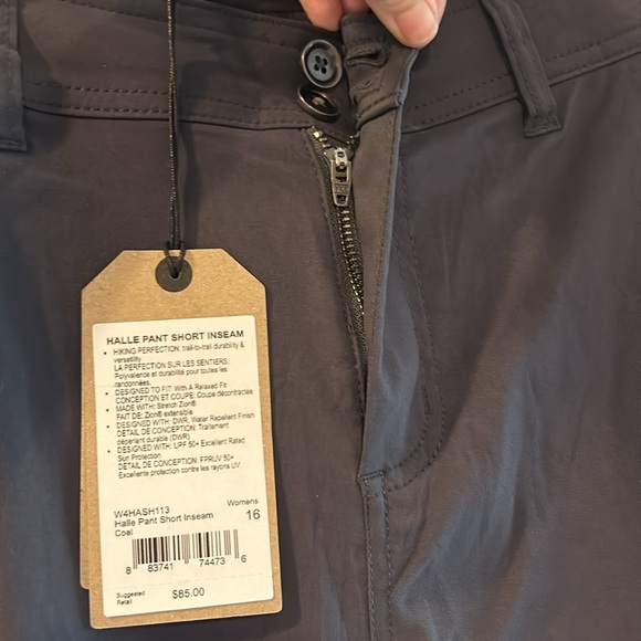 NWT Prana HALLE trail and travel pant, in coal, size 16 - Picture 4 of 9